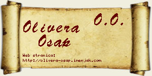 Olivera Ošap vizit kartica